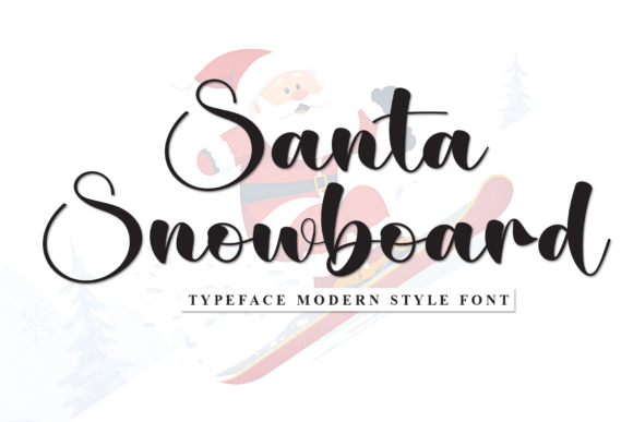 Santa Snowboard: A Festive Script Font for Editorial Design