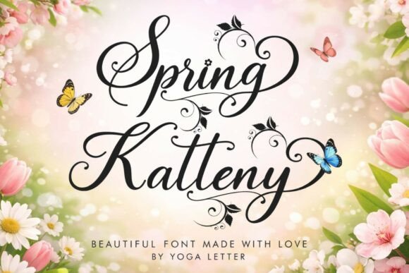 Spring Katteny: A Beautiful Script Font for Web Design