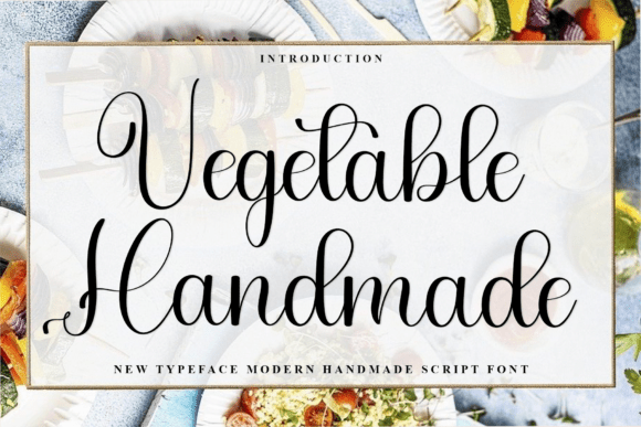 Vegetable Handmade: A Festive Script Font for Digital Design